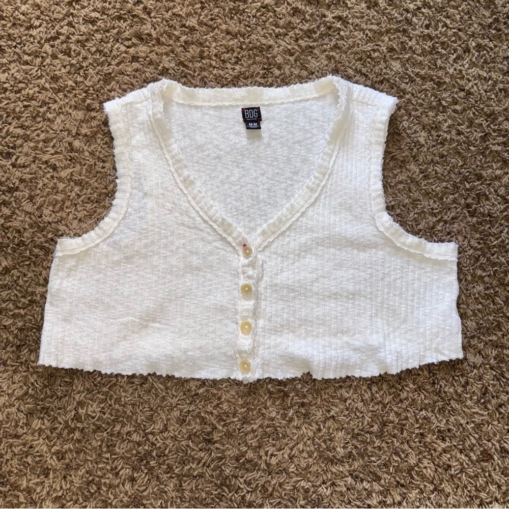 BDG | Cropped Button-Up Vest Top